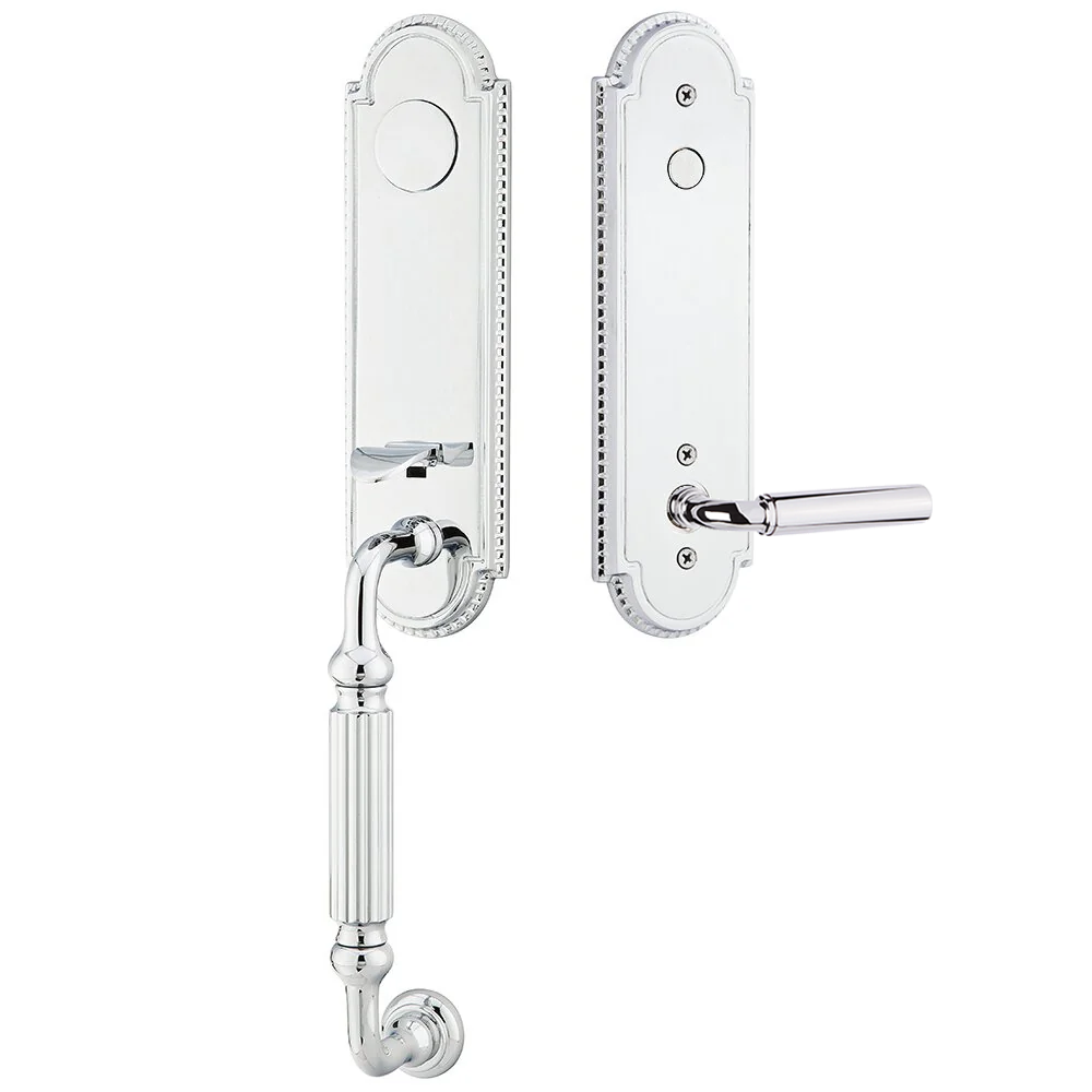 Emtek Orleans Tubular Entryset Monolithic with Manning Lever