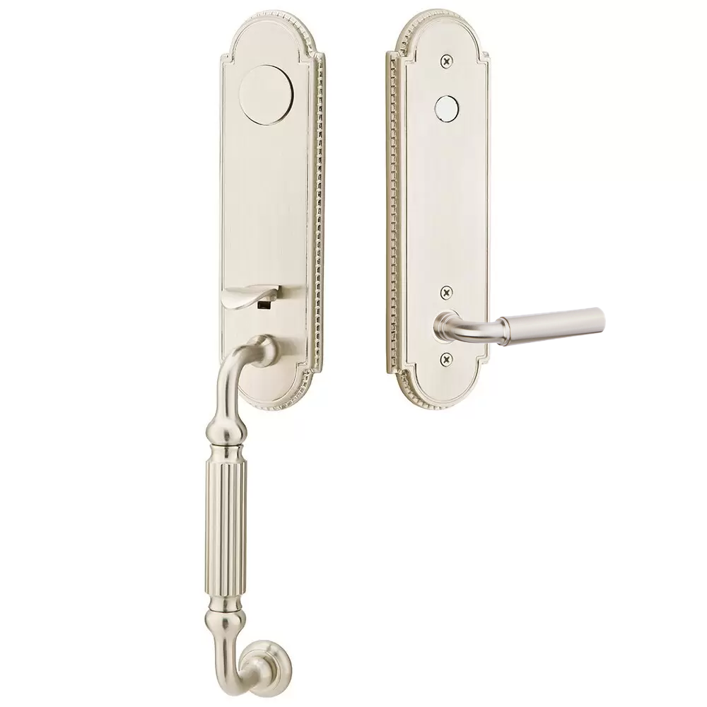 Emtek Orleans Tubular Entryset Monolithic with Manning Lever