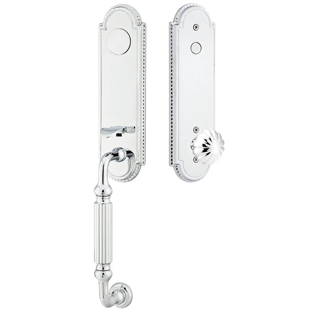 Emtek Orleans Tubular Entryset Monolithic with Melon Knob