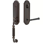 Emtek Orleans Tubular Entryset Monolithic with Merrimack Lever