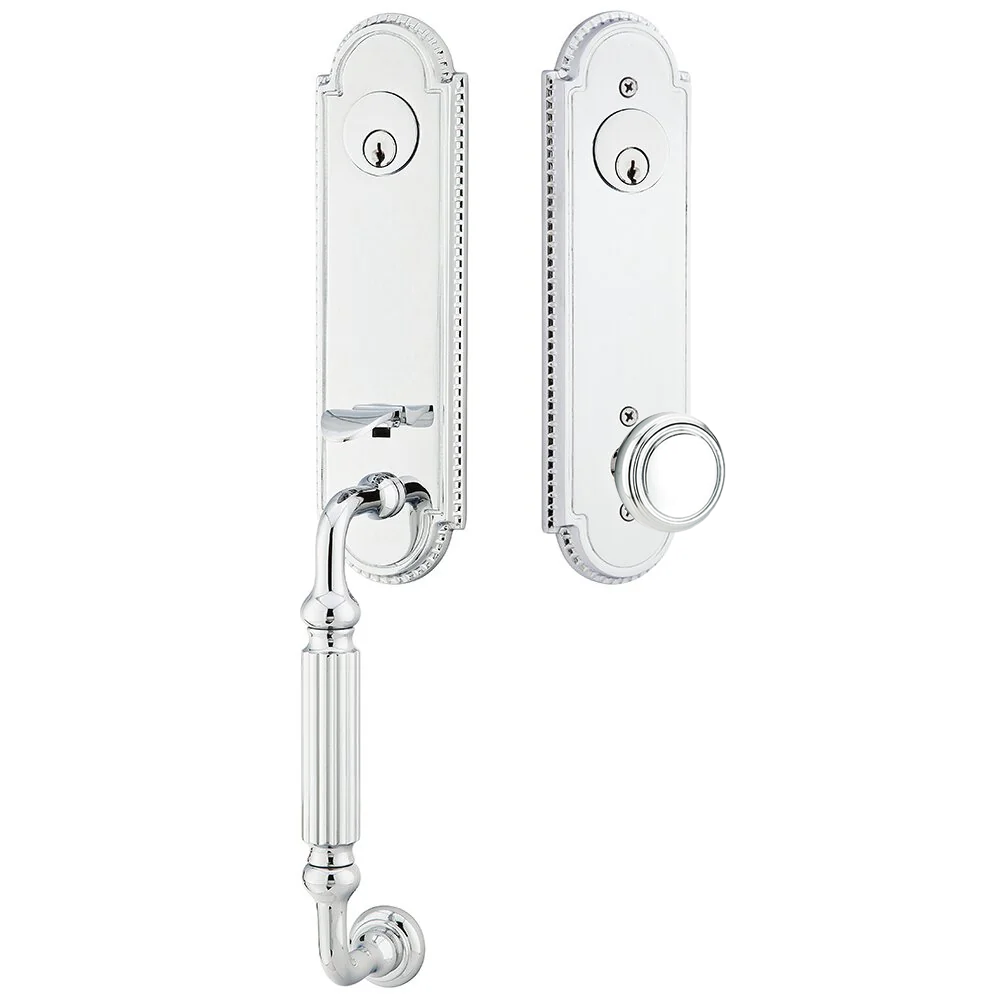 Emtek Orleans Tubular Entryset Monolithic with Norwich Knob