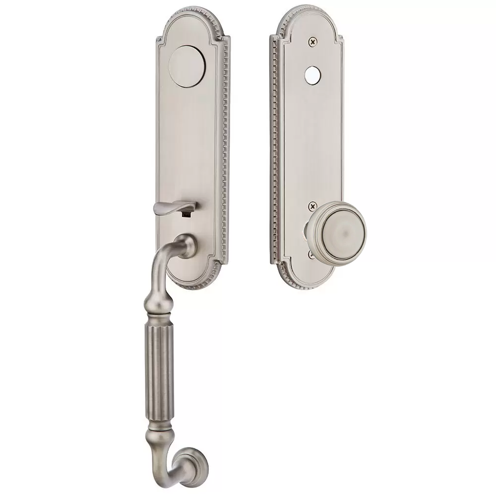 Emtek Orleans Tubular Entryset Monolithic with Norwich Knob