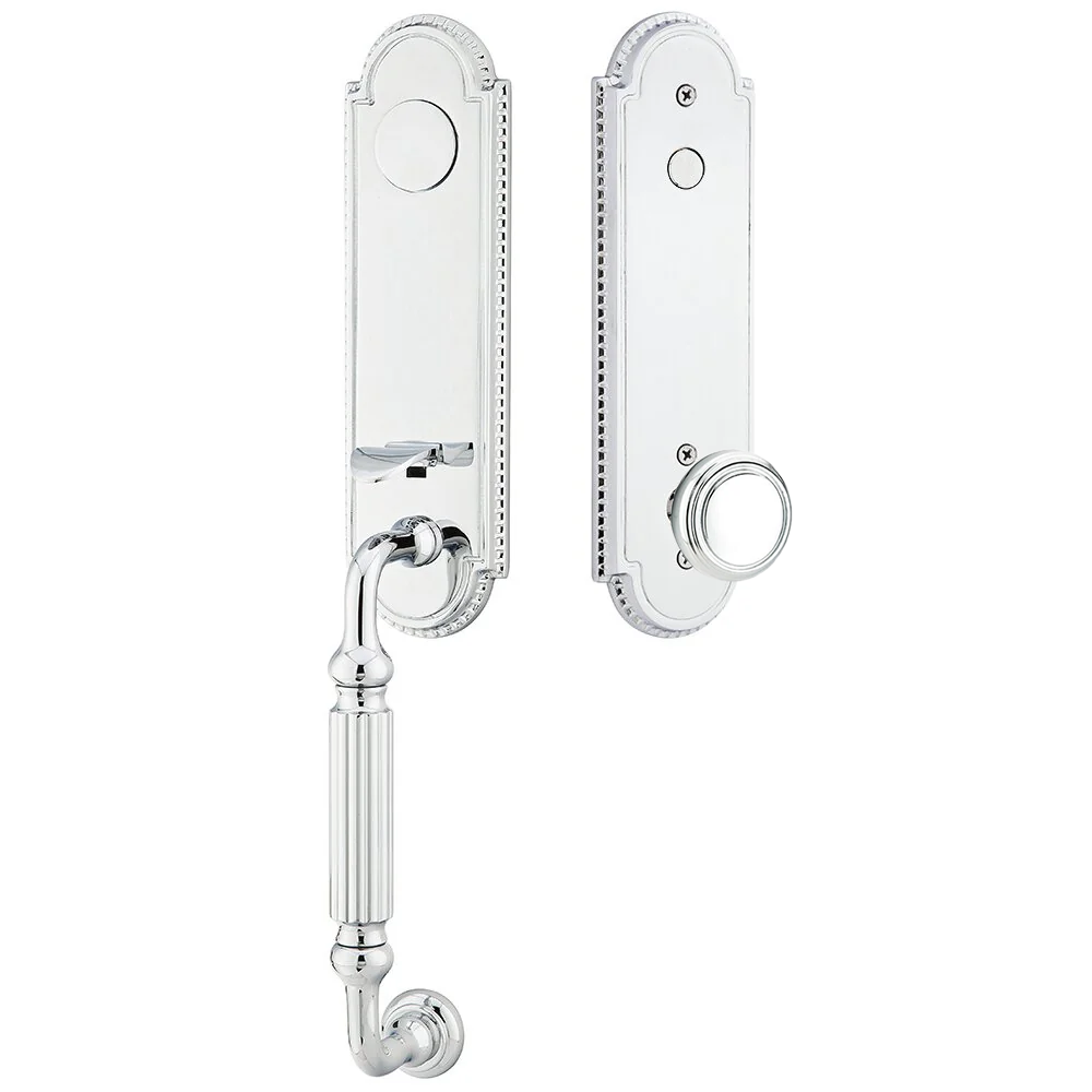 Emtek Orleans Tubular Entryset Monolithic with Norwich Knob