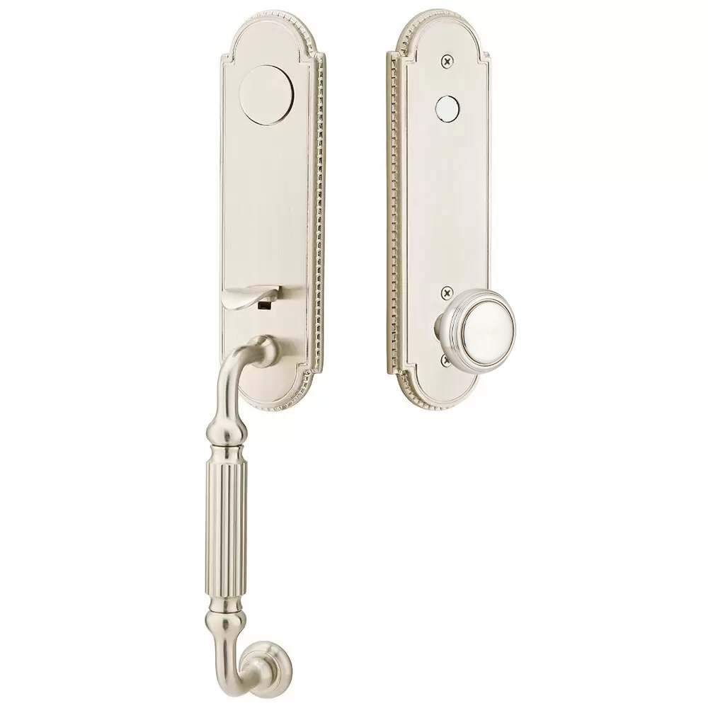 Emtek Orleans Tubular Entryset Monolithic with Norwich Knob