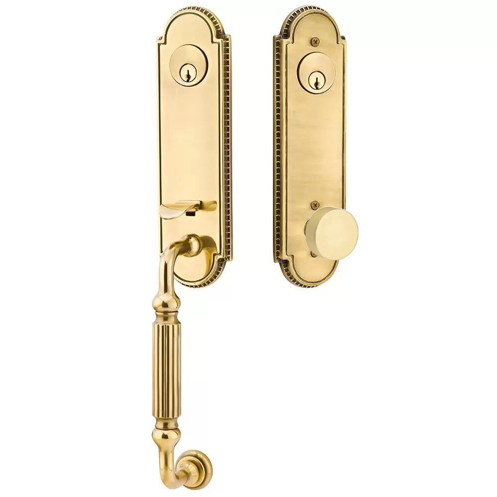 Emtek Orleans Tubular Entryset Monolithic with Round Knob