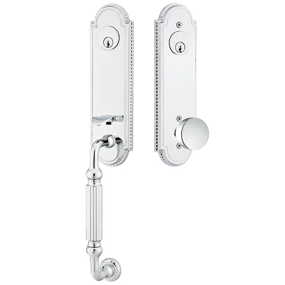 Emtek Orleans Tubular Entryset Monolithic with Round Knob