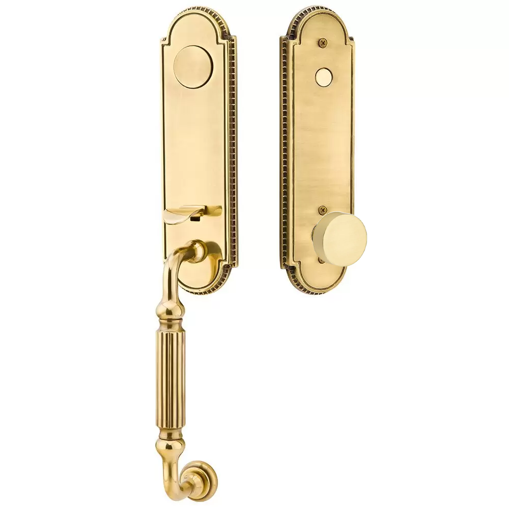 Emtek Orleans Tubular Entryset Monolithic with Round Knob