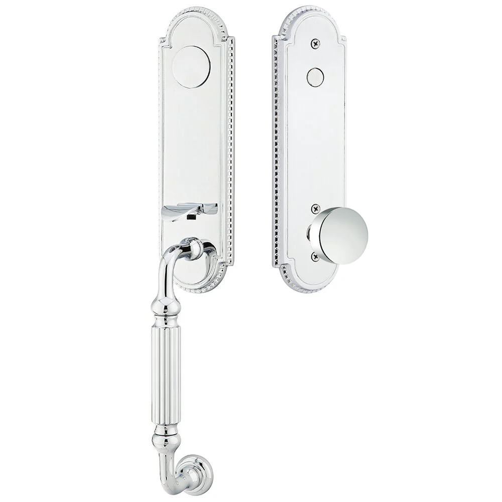 Emtek Orleans Tubular Entryset Monolithic with Round Knob