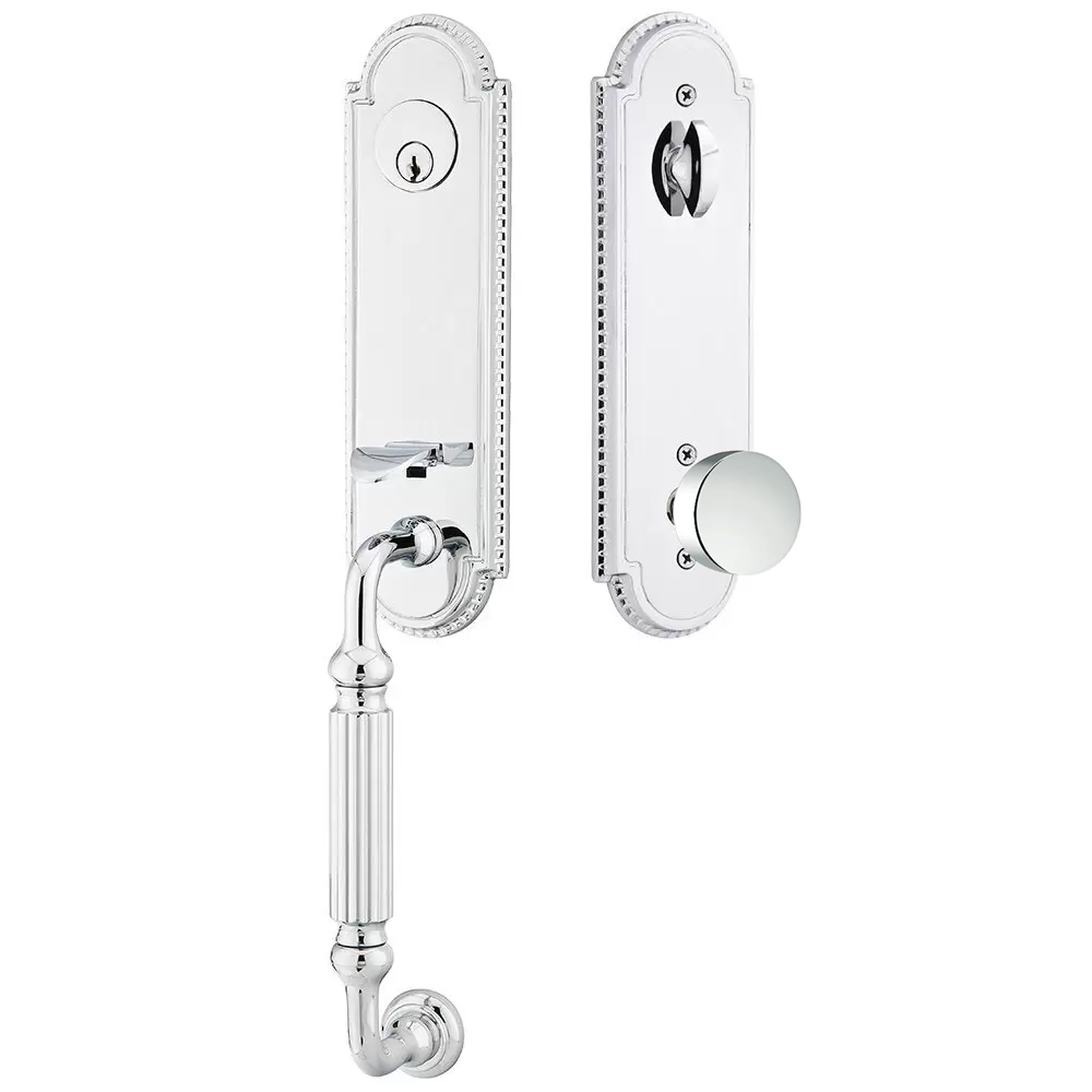 Emtek Orleans Tubular Entryset Monolithic with Round Knob