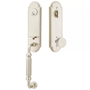 Emtek Orleans Tubular Entryset Monolithic with Round Knob