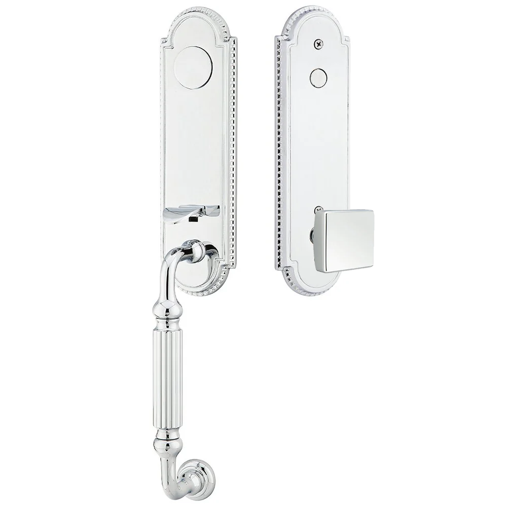 Emtek Orleans Tubular Entryset Monolithic with Square Knob
