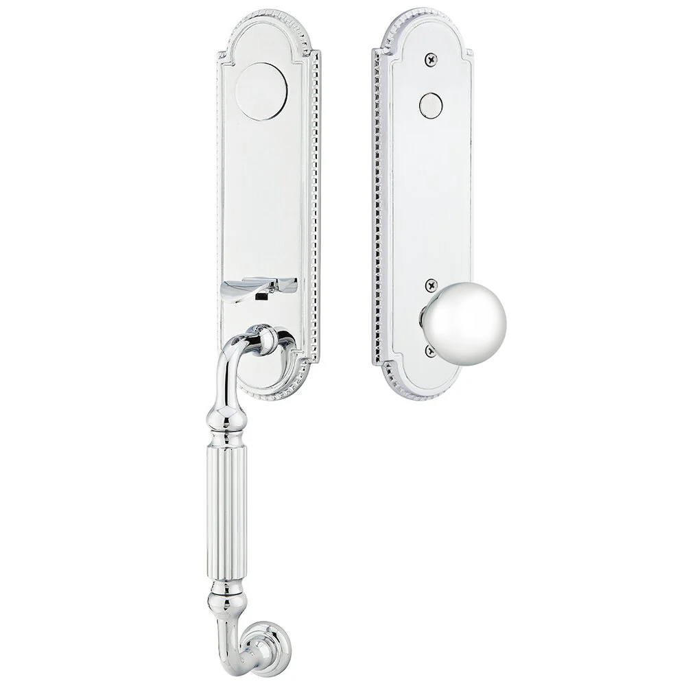 Emtek Orleans Tubular Entryset Monolithic with Orb Knob