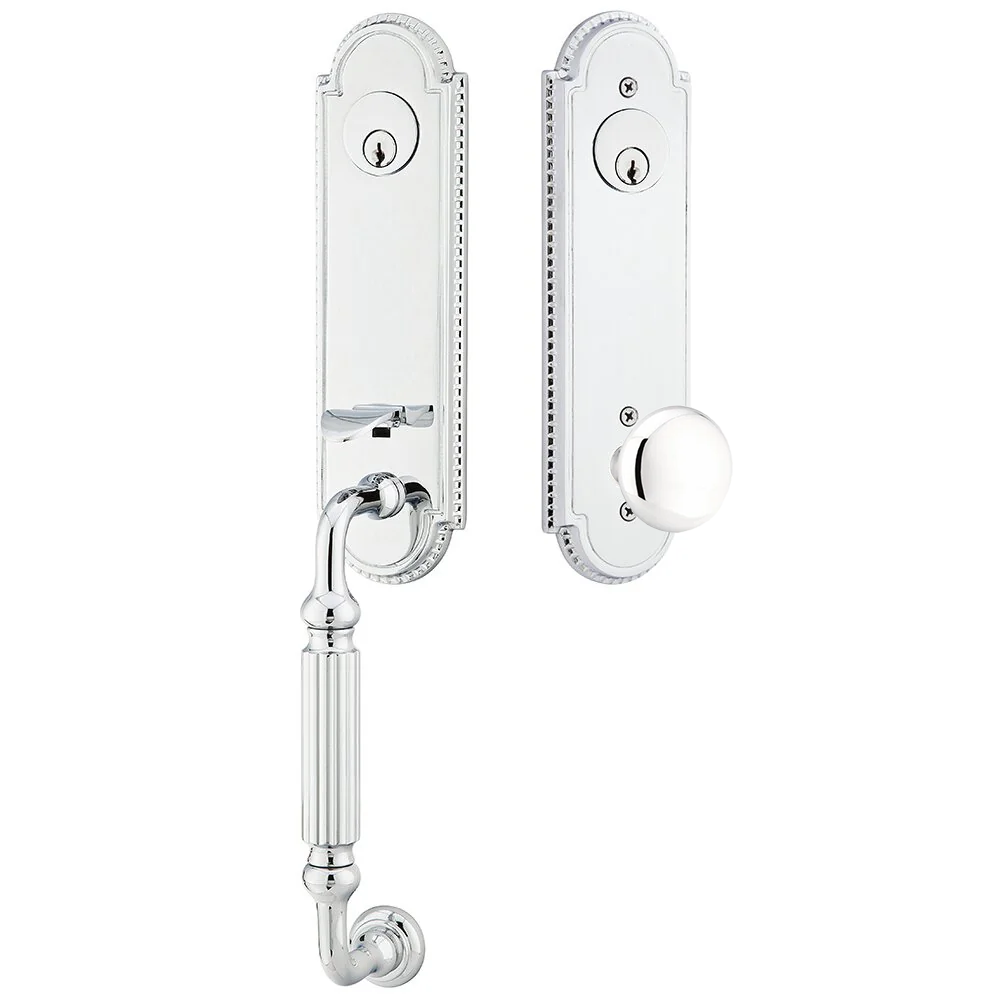 Emtek Orleans Tubular Entryset Monolithic with Providence Knob