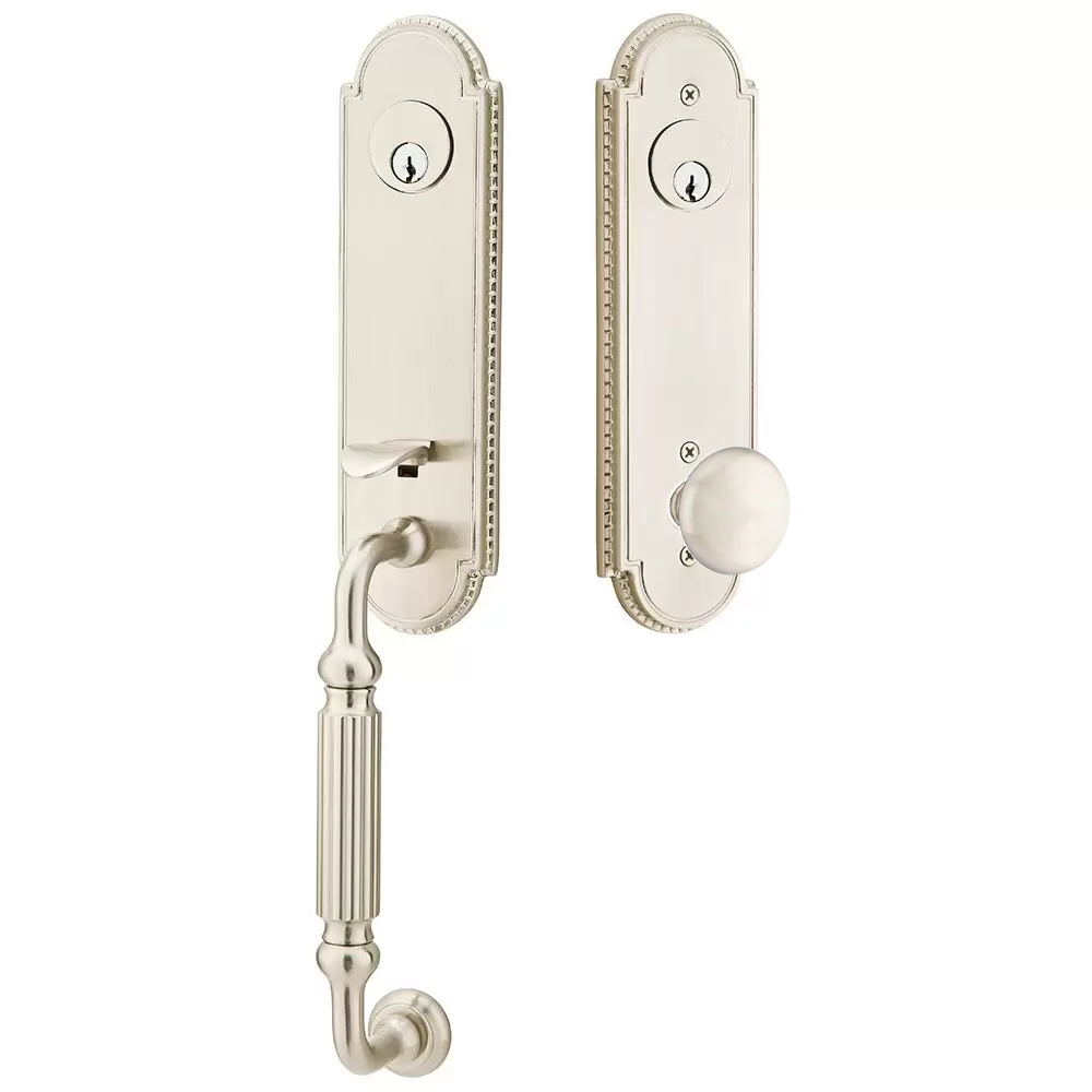 Emtek Orleans Tubular Entryset Monolithic with Providence Knob