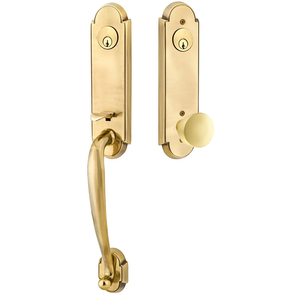 Emtek Richmond Tubular Entryset Monolithic with Laurent Knob
