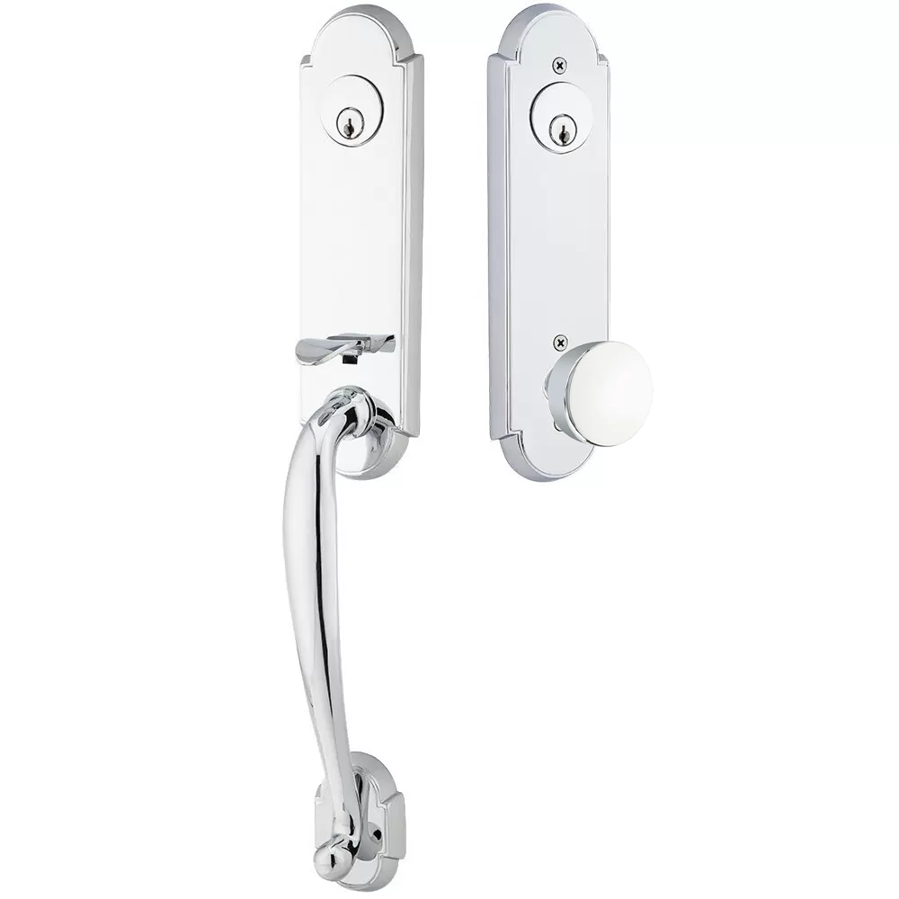 Emtek Richmond Tubular Entryset Monolithic with Laurent Knob
