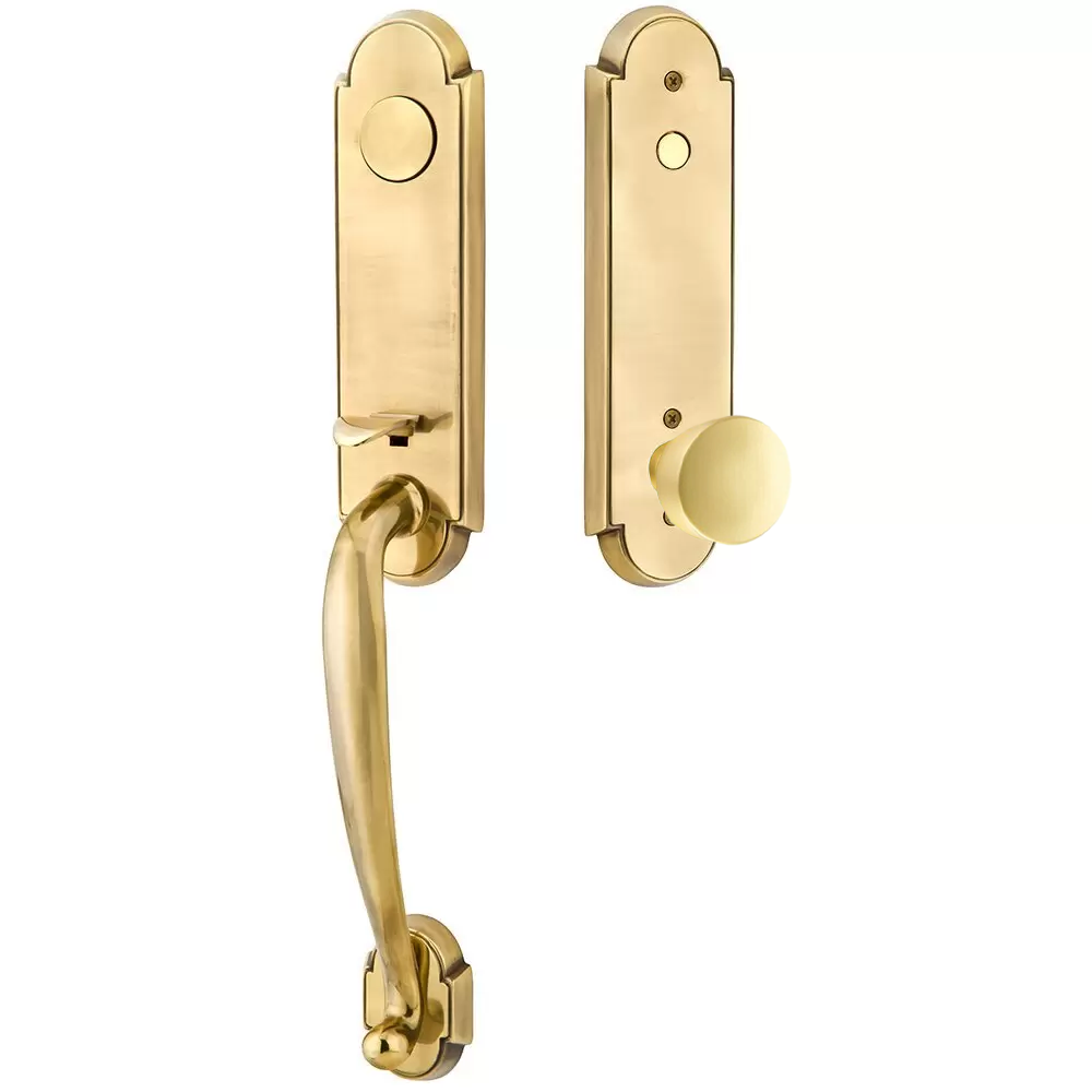 Emtek Richmond Tubular Entryset Monolithic with Laurent Knob