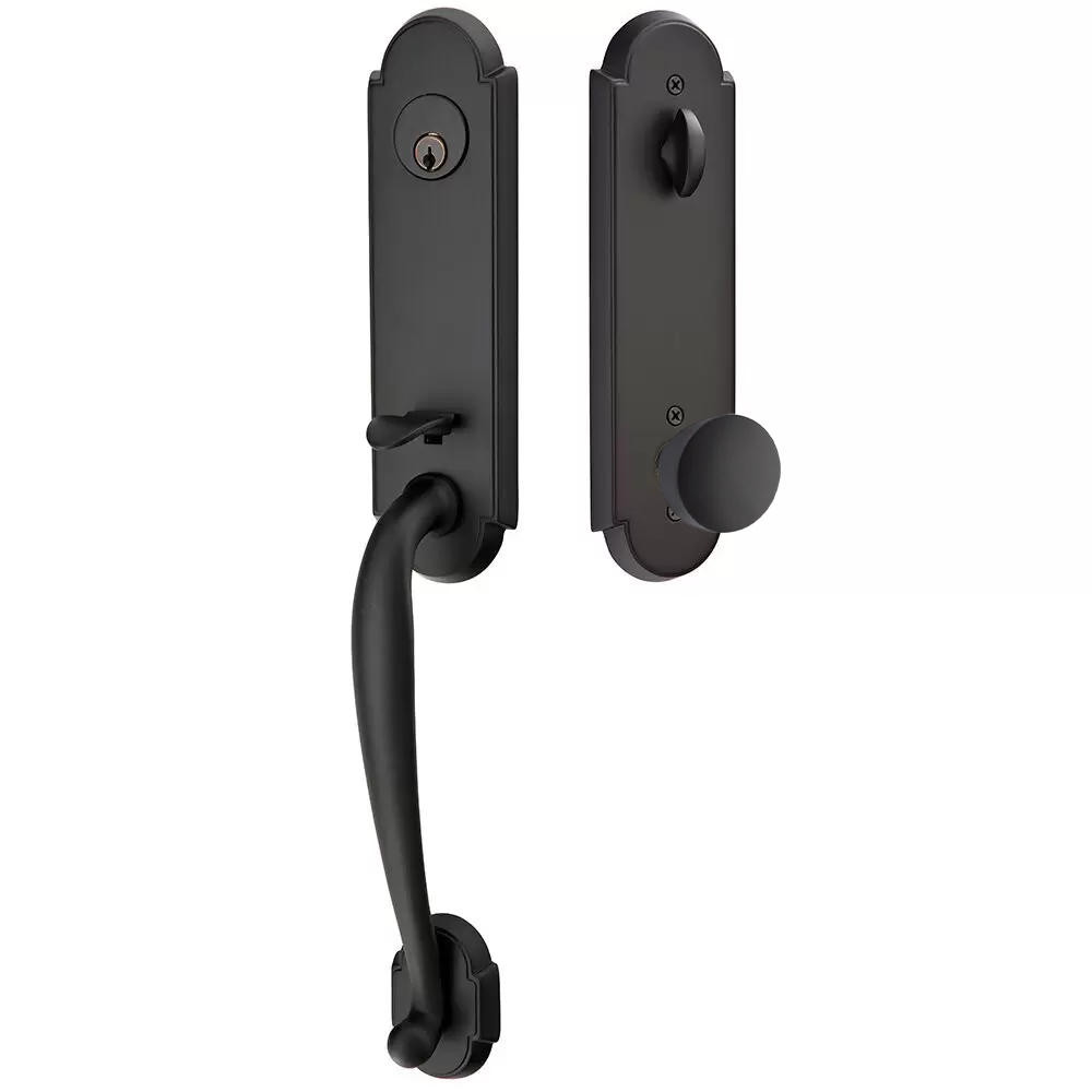 Emtek Richmond Tubular Entryset Monolithic with Laurent Knob