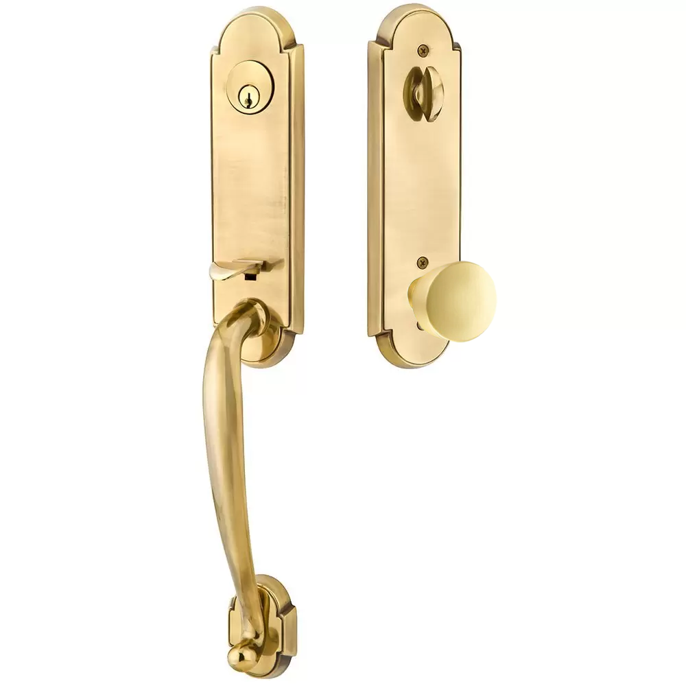 Emtek Richmond Tubular Entryset Monolithic with Laurent Knob
