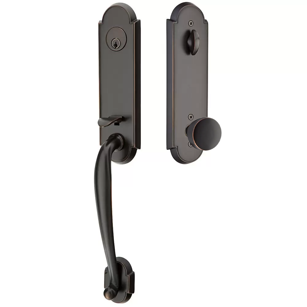 Emtek Richmond Tubular Entryset Monolithic with Laurent Knob