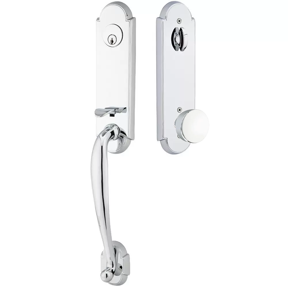 Emtek Richmond Tubular Entryset Monolithic with Laurent Knob