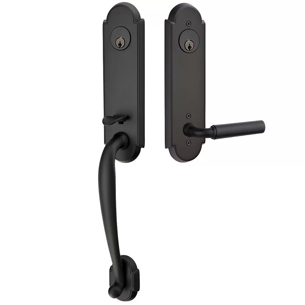 Emtek Richmond Tubular Entryset Monolithic with Manning Lever