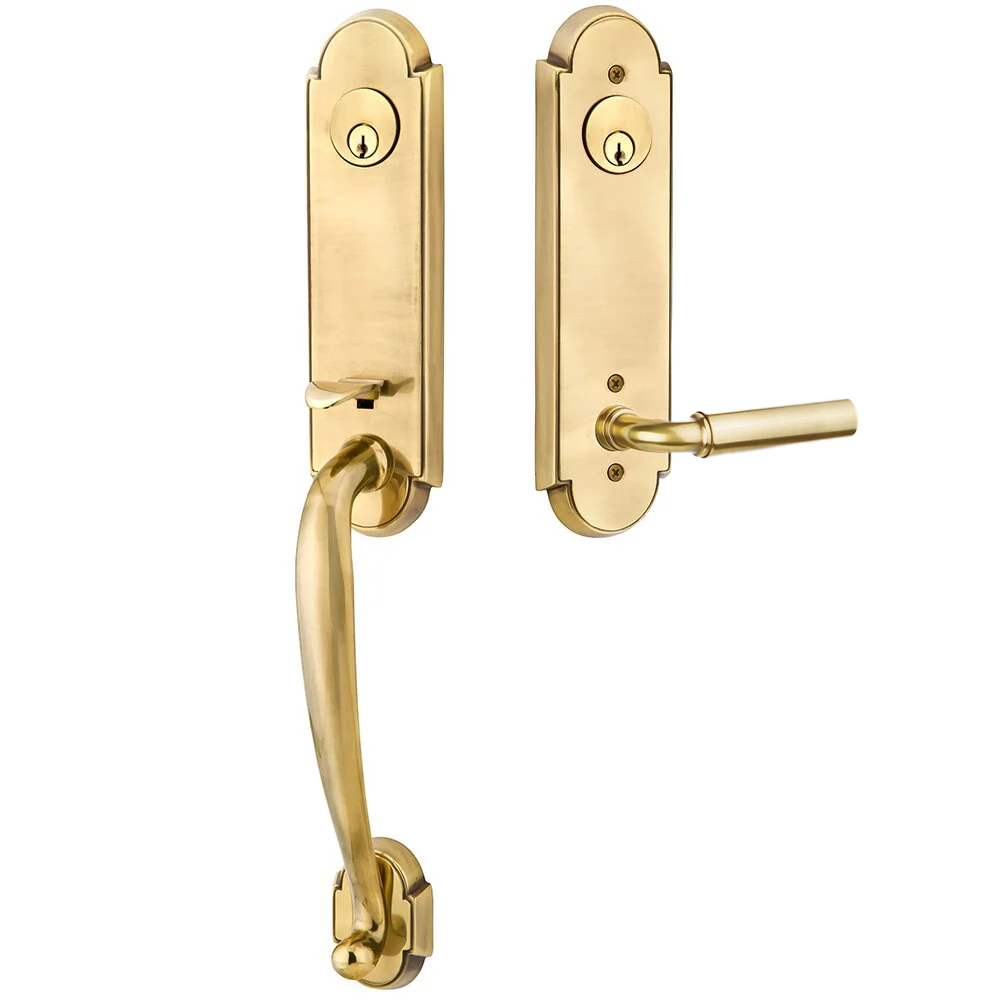 Emtek Richmond Tubular Entryset Monolithic with Manning Lever