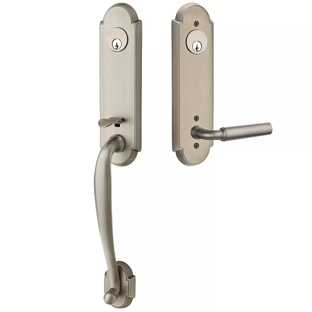 Emtek Richmond Tubular Entryset Monolithic with Manning Lever