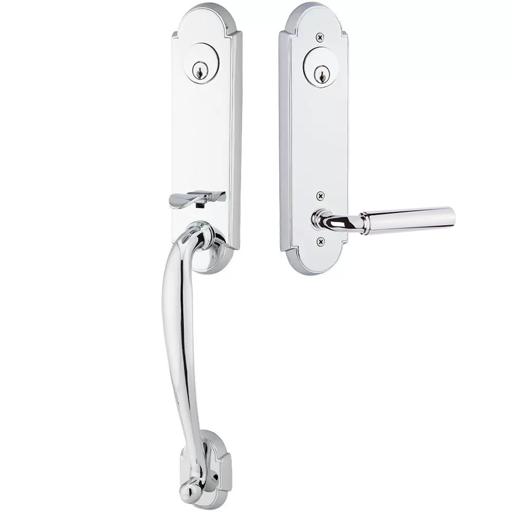 Emtek Richmond Tubular Entryset Monolithic with Manning Lever