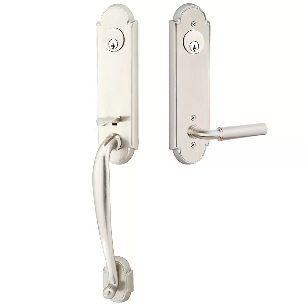 Emtek Richmond Tubular Entryset Monolithic with Manning Lever