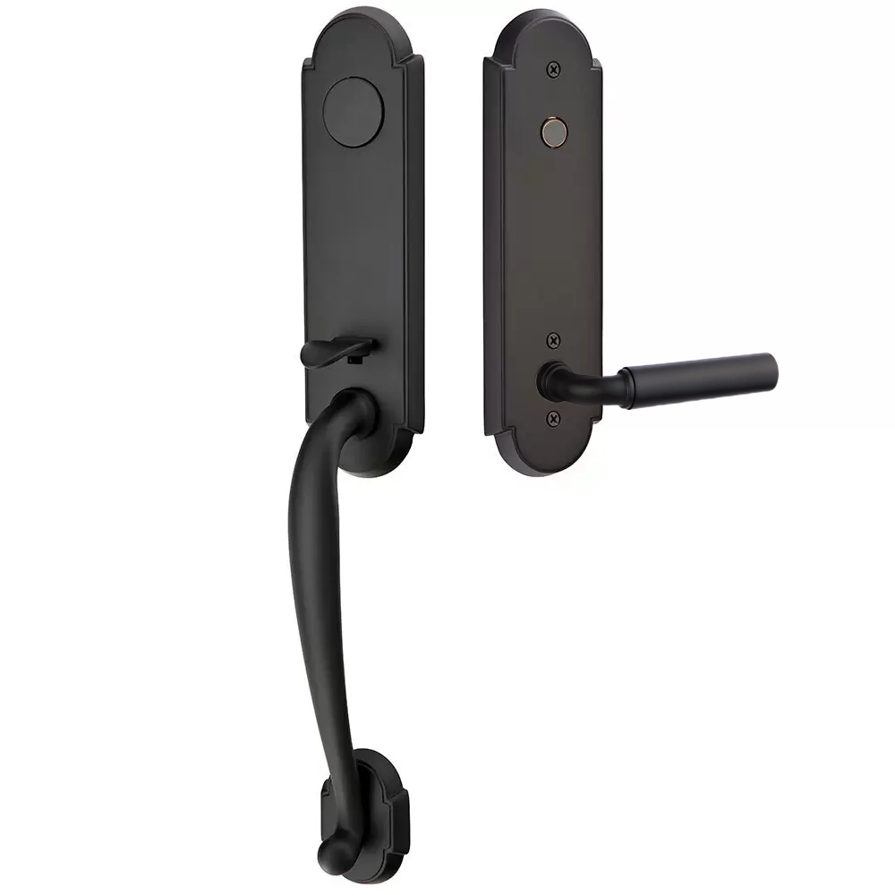 Emtek Richmond Tubular Entryset Monolithic with Manning Lever