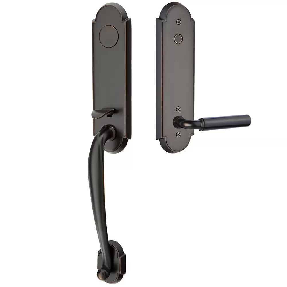 Emtek Richmond Tubular Entryset Monolithic with Manning Lever