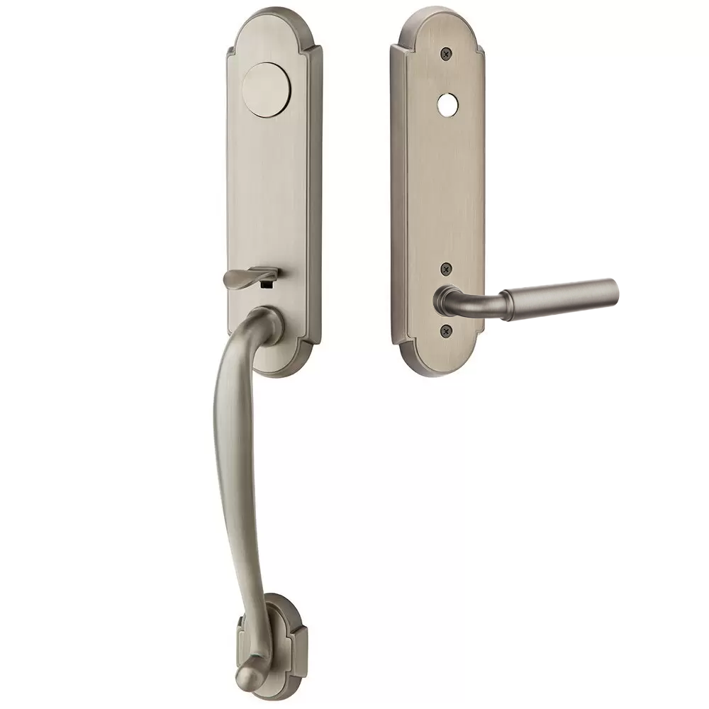 Emtek Richmond Tubular Entryset Monolithic with Manning Lever