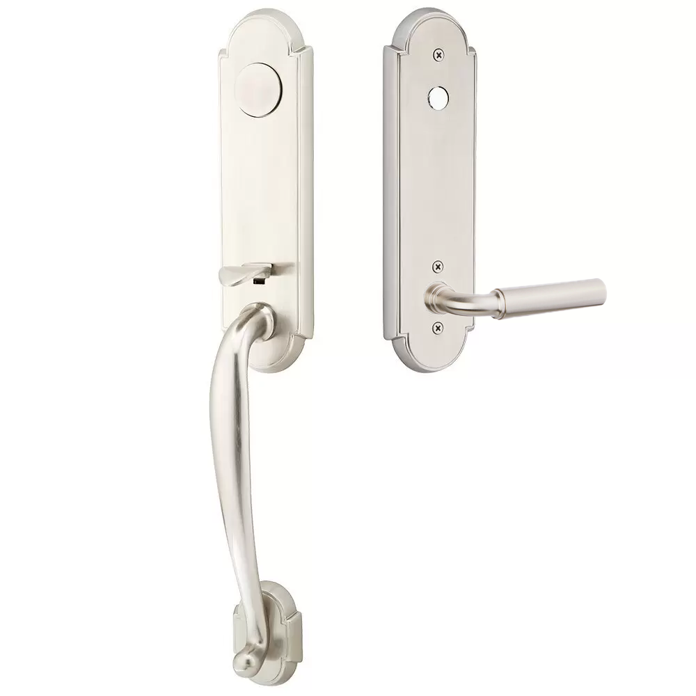 Emtek Richmond Tubular Entryset Monolithic with Manning Lever