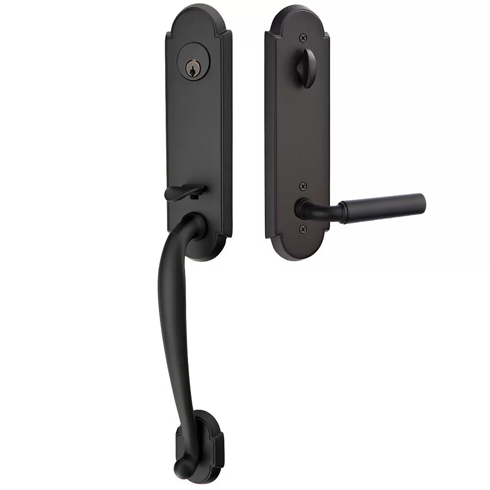 Emtek Richmond Tubular Entryset Monolithic with Manning Lever