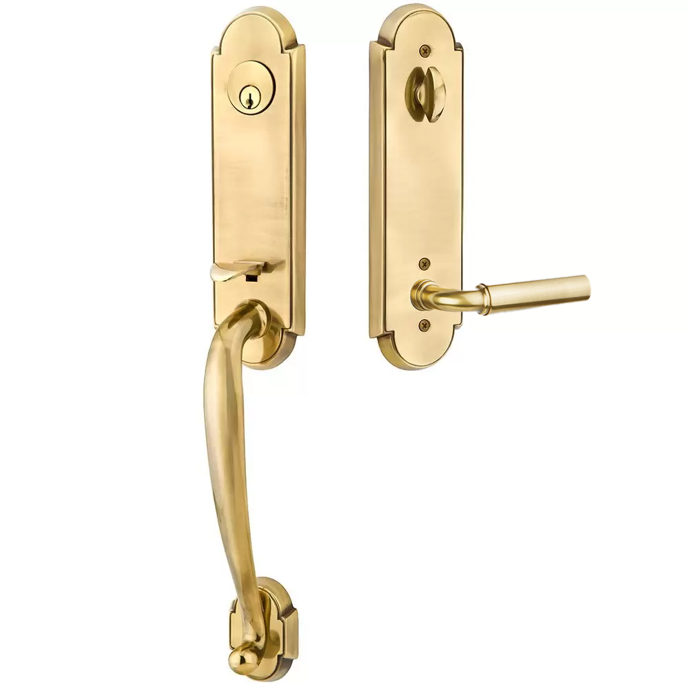 Emtek Richmond Tubular Entryset Monolithic with Manning Lever