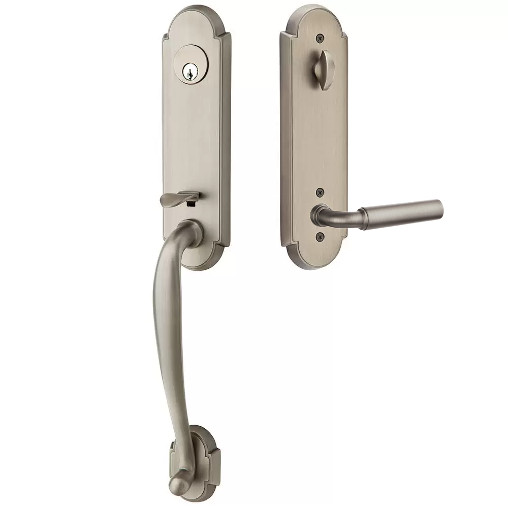 Emtek Richmond Tubular Entryset Monolithic with Manning Lever