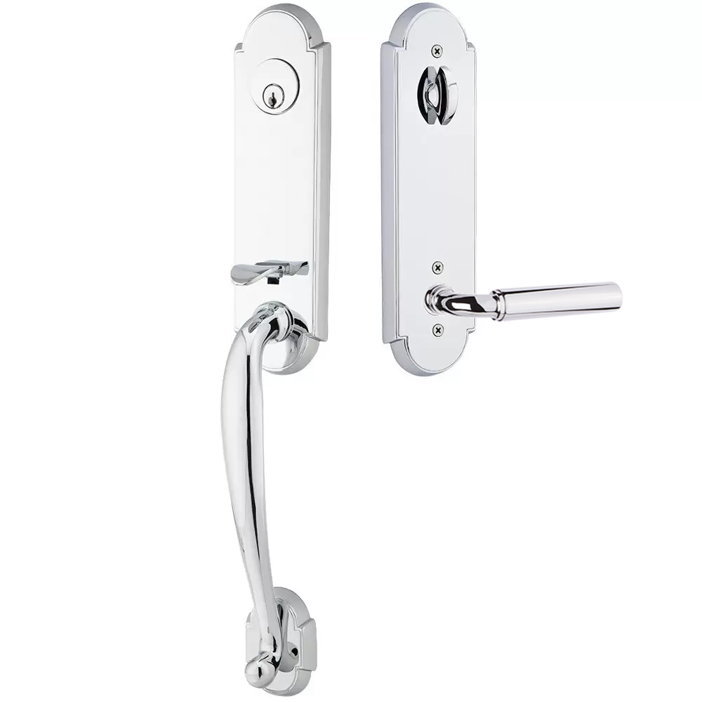 Emtek Richmond Tubular Entryset Monolithic with Manning Lever