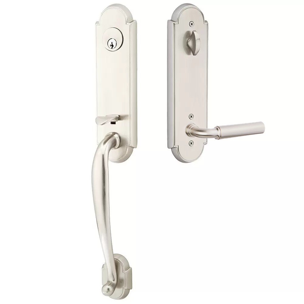 Emtek Richmond Tubular Entryset Monolithic with Manning Lever