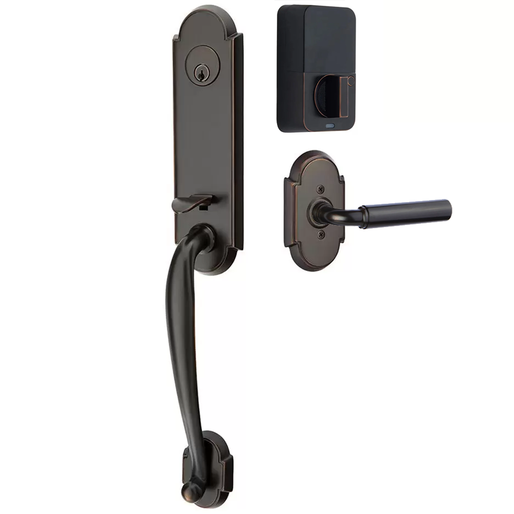 Emtek Richmond Tubular Entryset Monolithic with Manning Lever