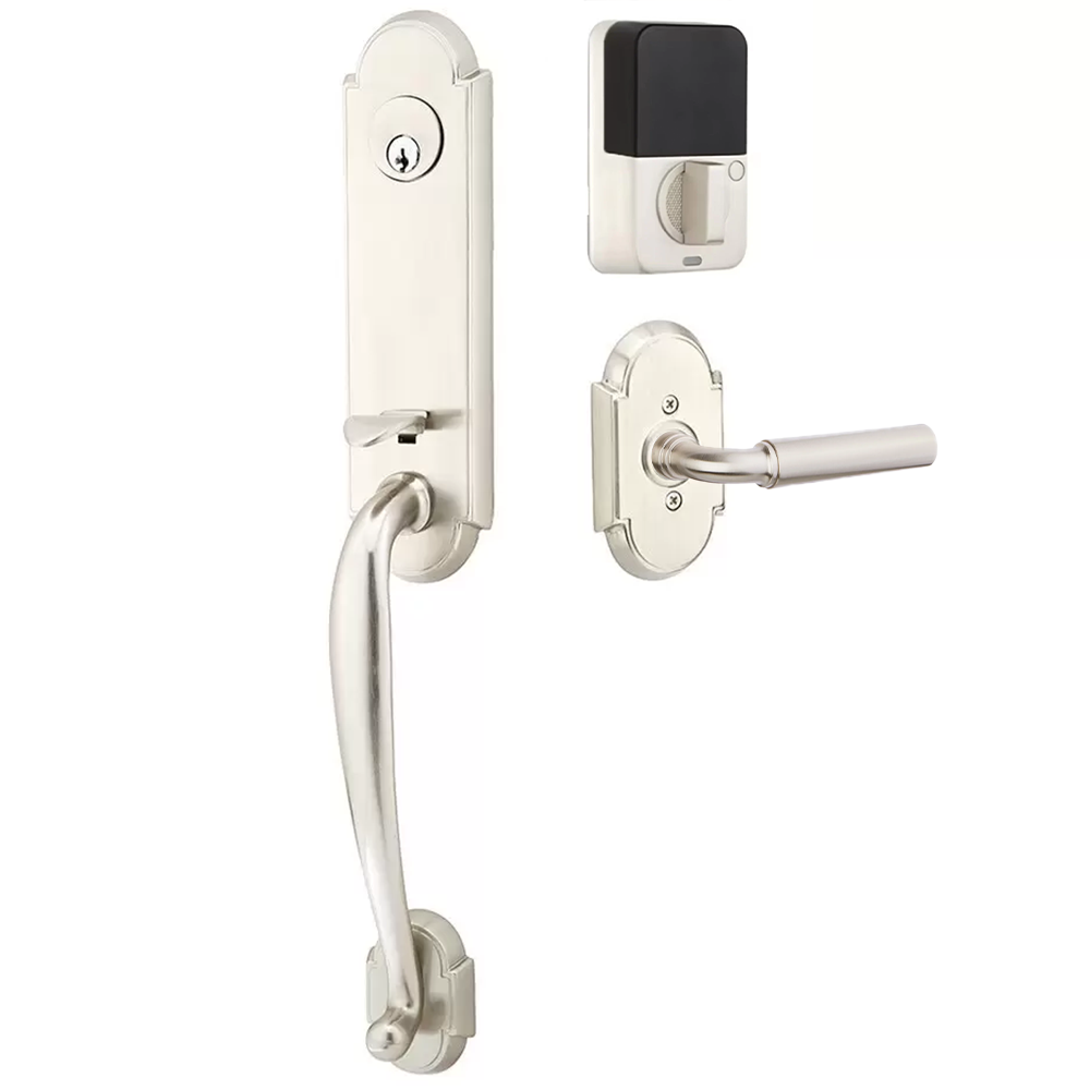 Emtek Richmond Tubular Entryset Monolithic with Manning Lever