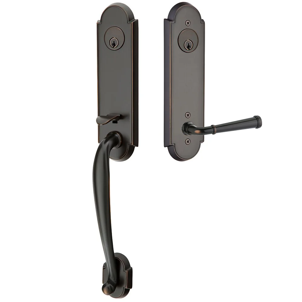 Emtek Richmond Tubular Entryset Monolithic with Merrimack Lever