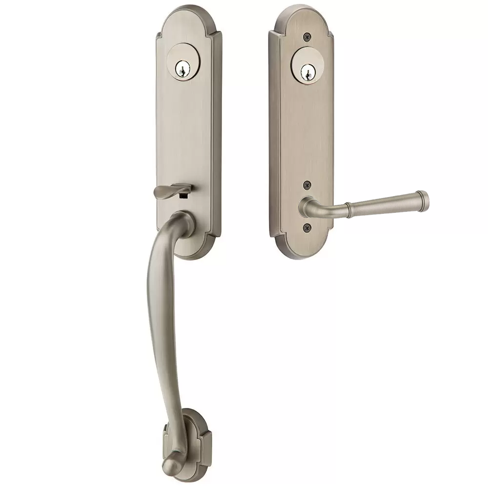Emtek Richmond Tubular Entryset Monolithic with Merrimack Lever