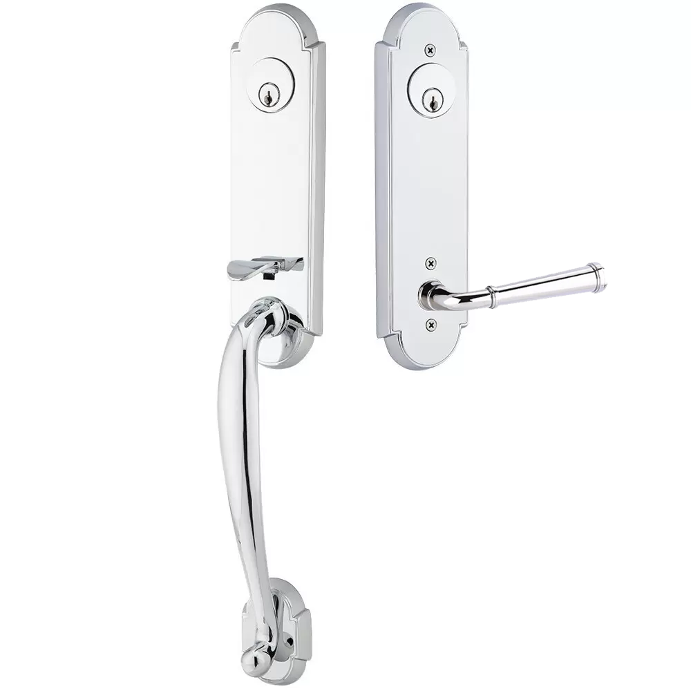 Emtek Richmond Tubular Entryset Monolithic with Merrimack Lever