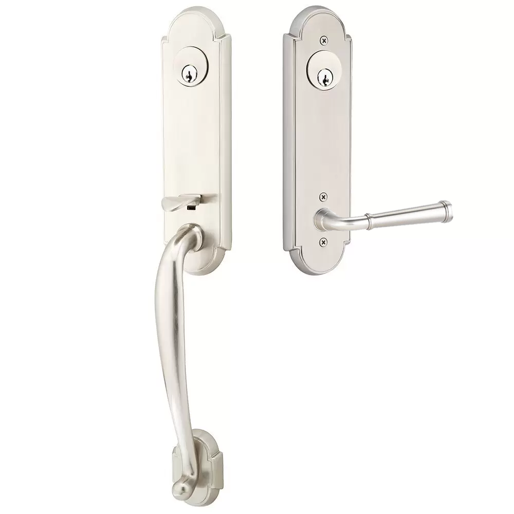 Emtek Richmond Tubular Entryset Monolithic with Merrimack Lever