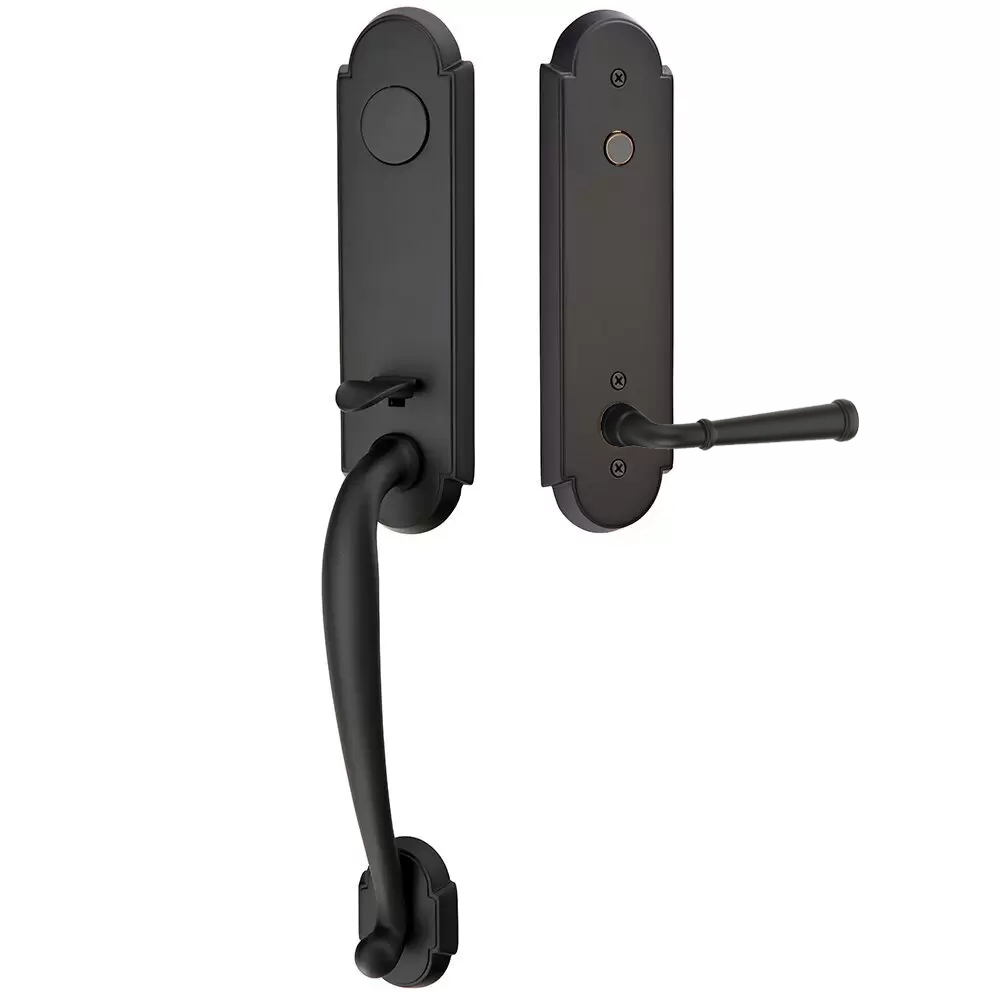 Emtek Richmond Tubular Entryset Monolithic with Merrimack Lever