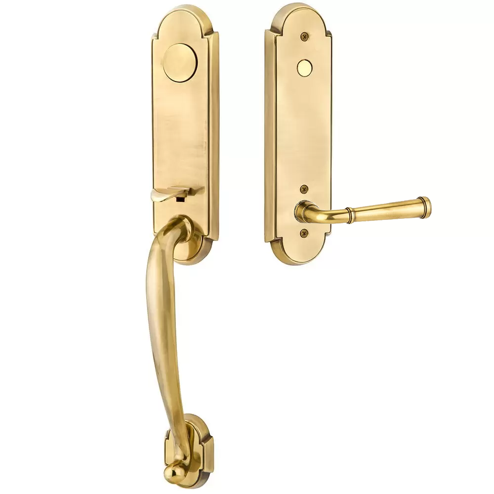 Emtek Richmond Tubular Entryset Monolithic with Merrimack Lever
