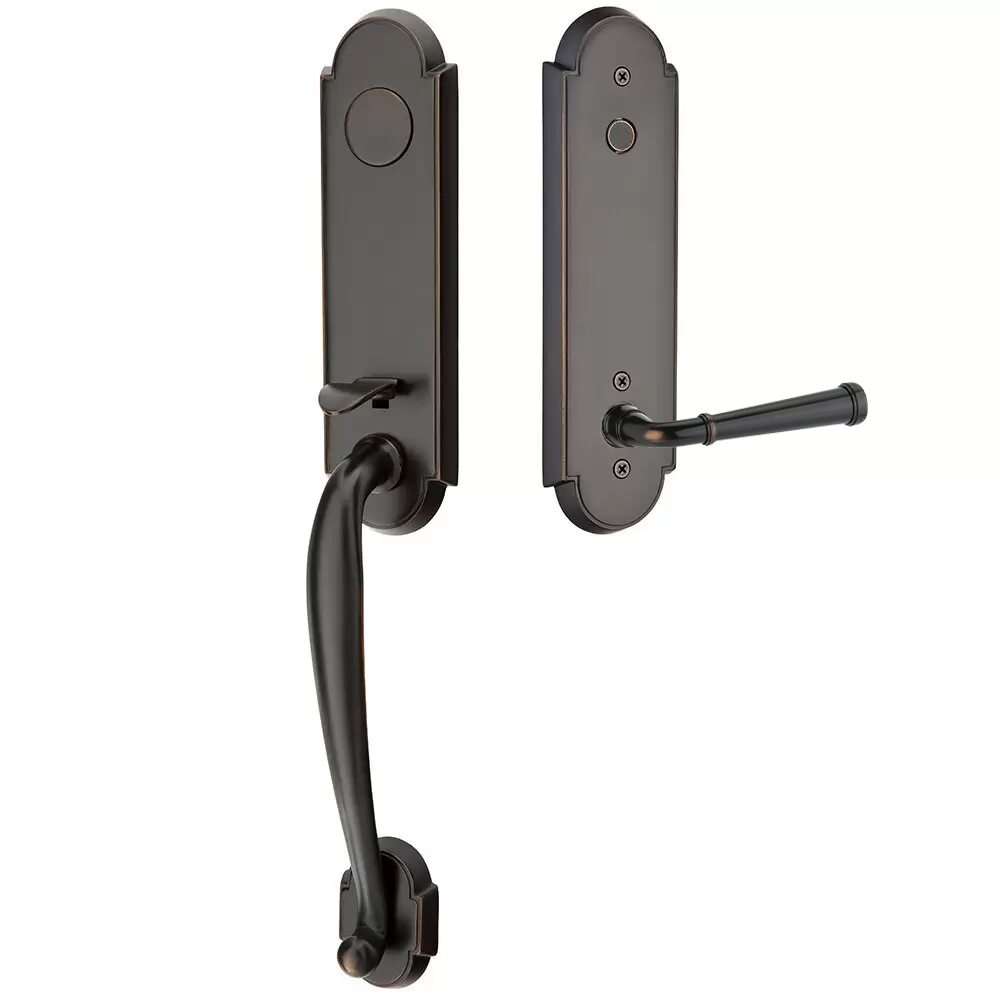 Emtek Richmond Tubular Entryset Monolithic with Merrimack Lever