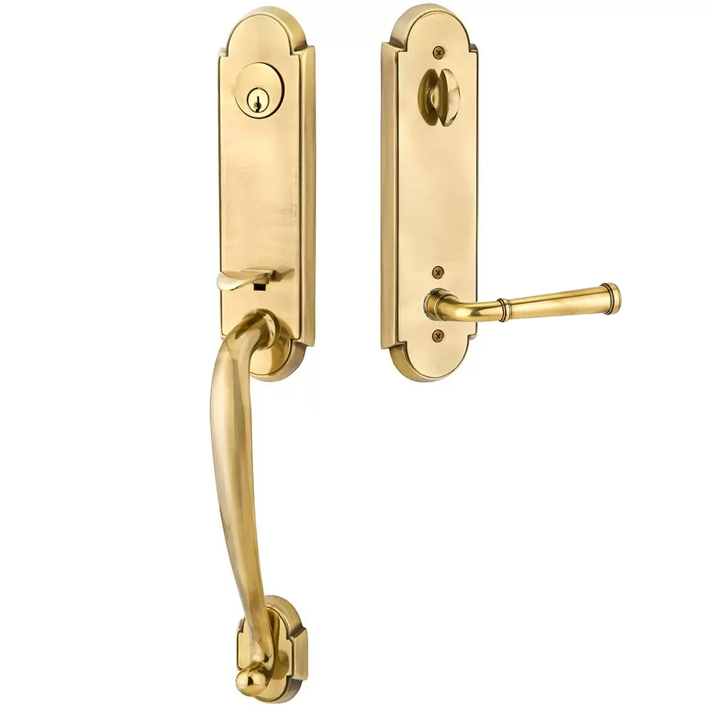 Emtek Richmond Tubular Entryset Monolithic with Merrimack Lever