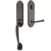 Emtek Richmond Tubular Entryset Monolithic with Merrimack Lever